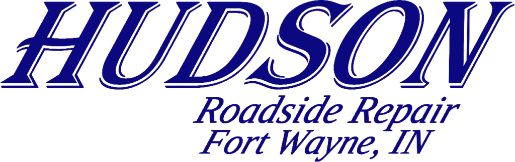 An all blue version of Hudson Roadside Repairs logo with a transparent background.